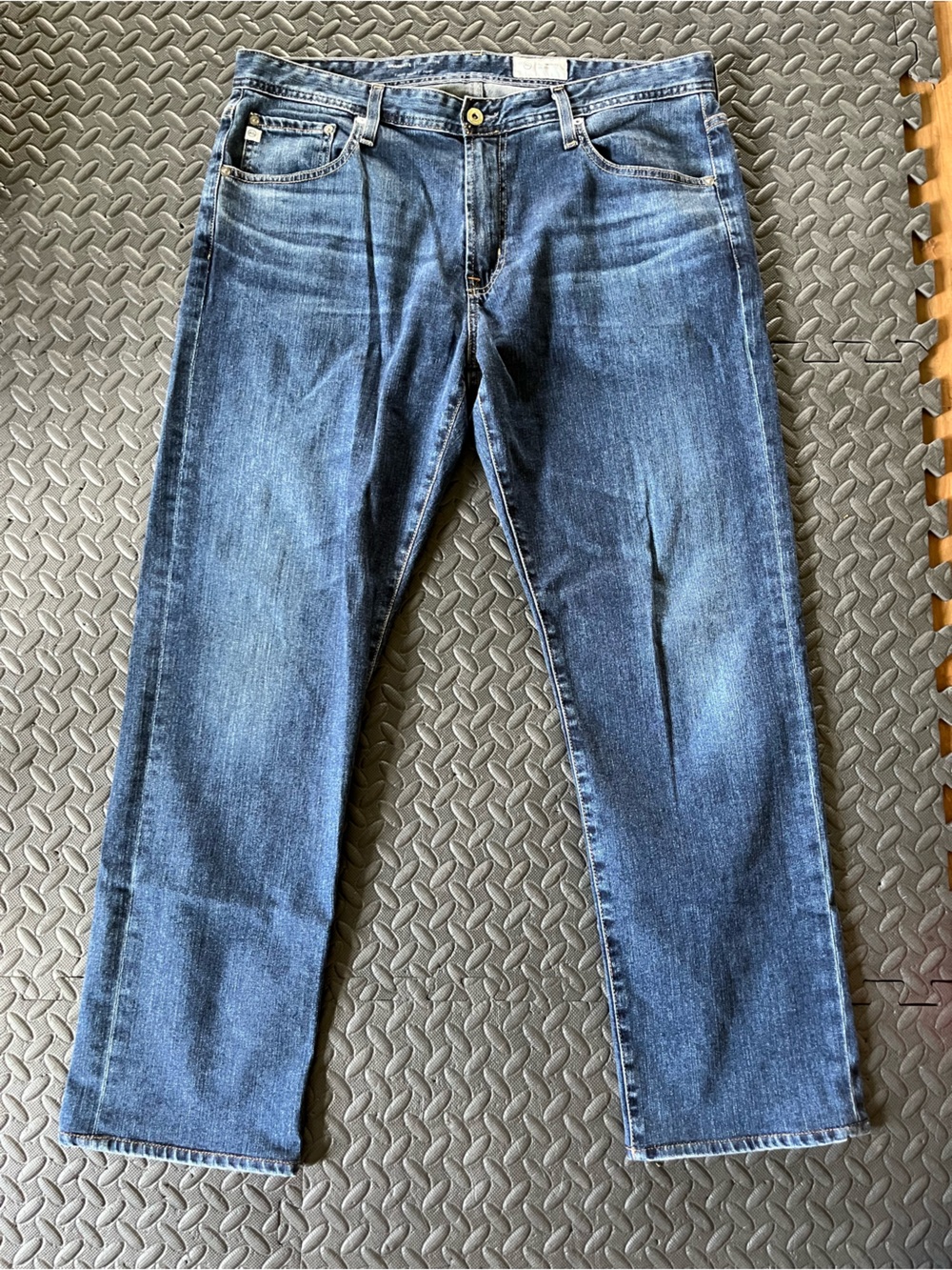 AG The Graduate Tailored Leg Medium Wash Denim Jeans 36x30 Cotton Blend
